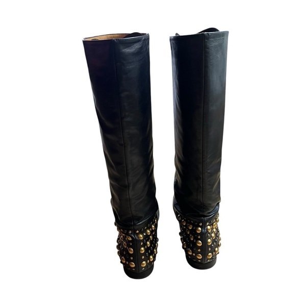 GUCCI Babouska Studded Knee High Tall Leather Boots - Picture 6 of 16